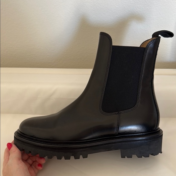Black Leather Chelsea Boots - Picture 3 of 5